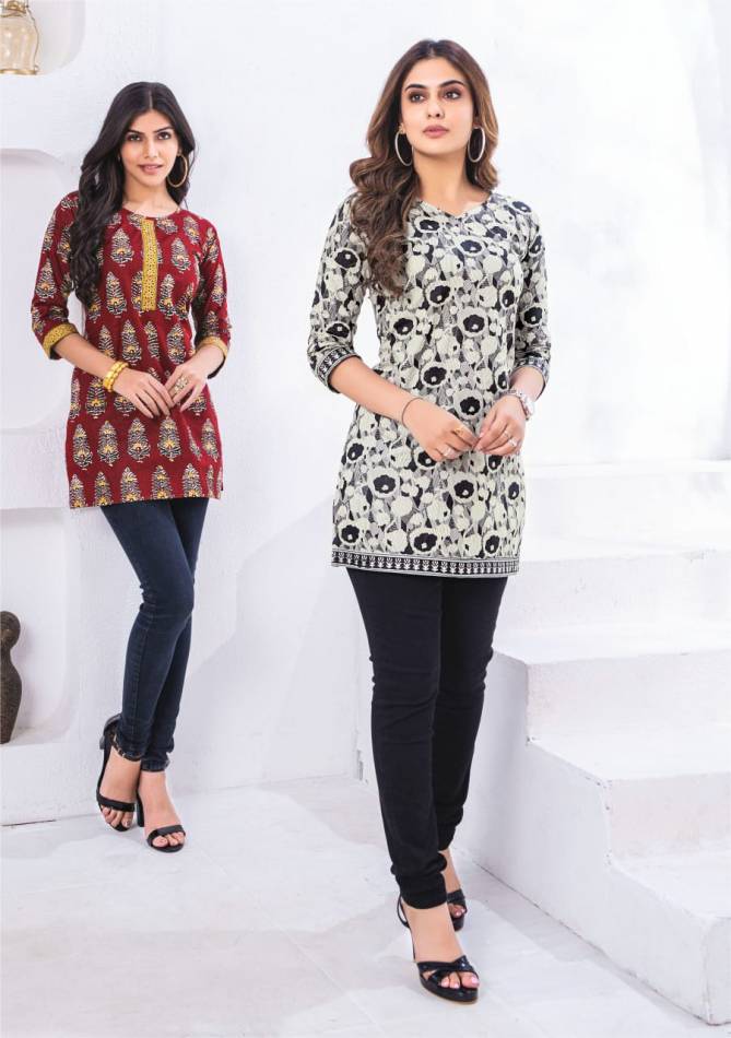 Crystal Vol 3 By Mayur Poplin Cotton Printed Ladies Top Wholesale Shop In Surat